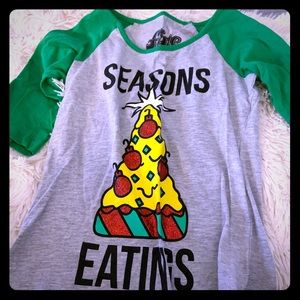 Girls “seasons eatings” 3/4 sleeve shirt size S